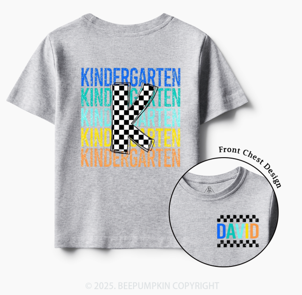 Personalized Rainbow Font First Day Of School Toddler&Kid's Tees Beepumpkin