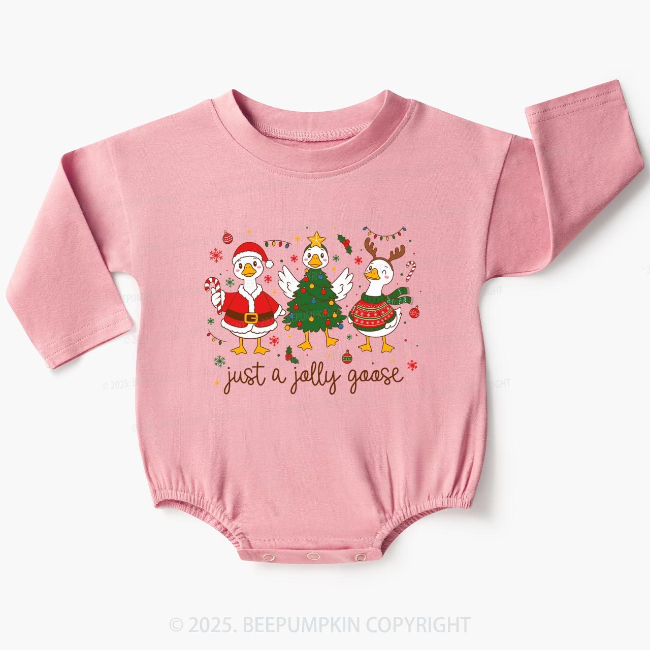 Just A Jolly Goose Baby Bubble Romper Beepumpkin
