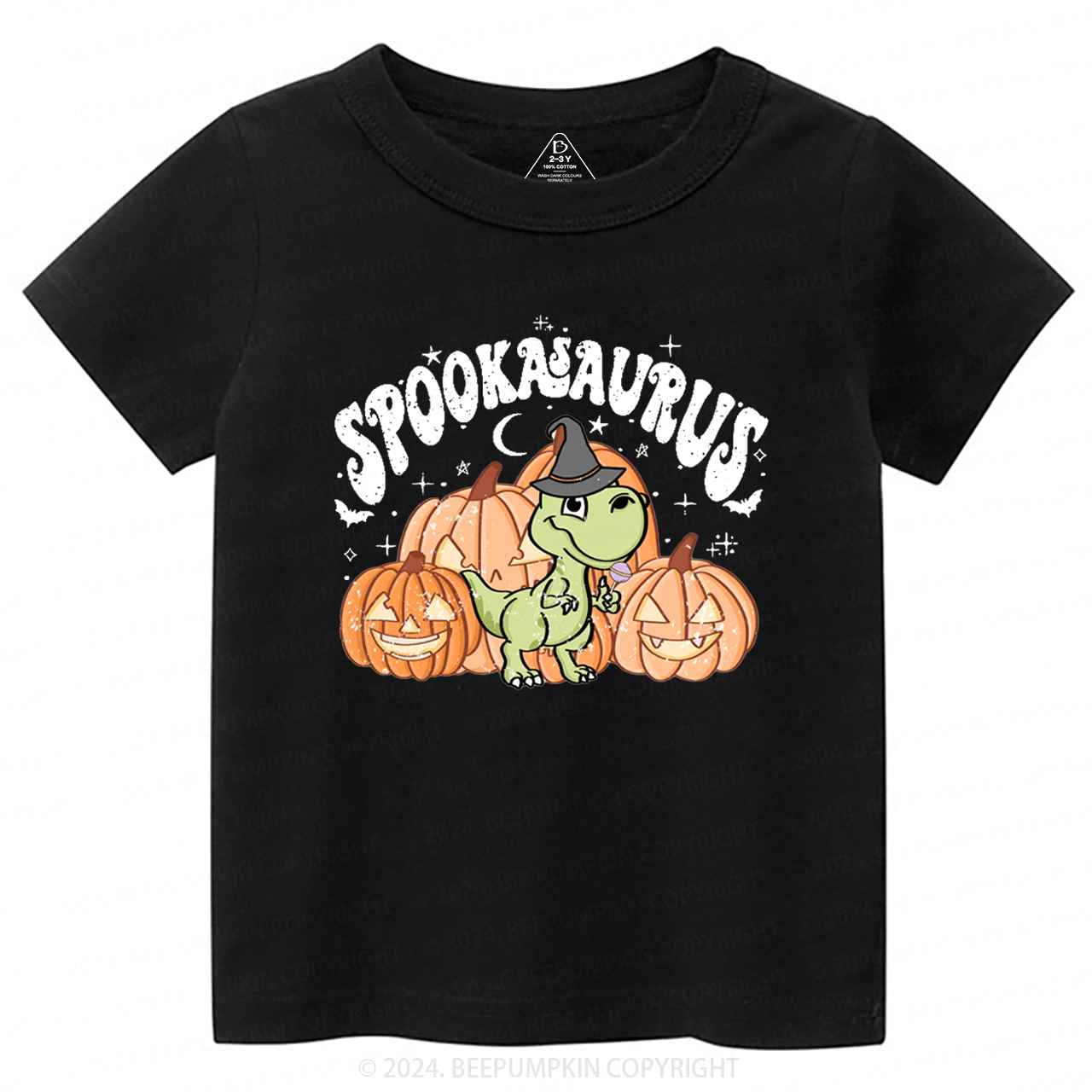 Spookasaurus Dinosaur Halloween Toddler&Kids Tees 