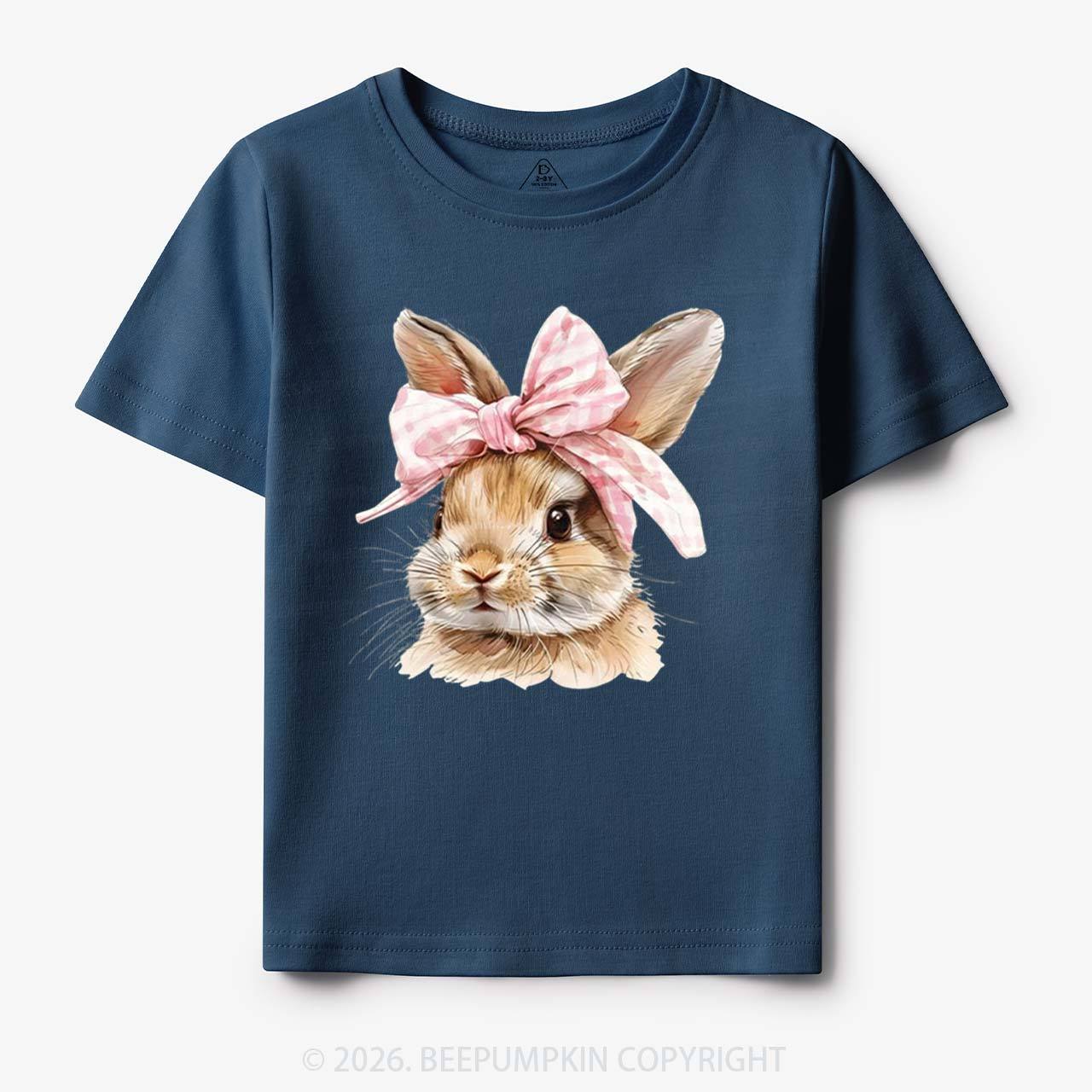 Cute Bunny with Bow Easter Toddler&Kid's Tees