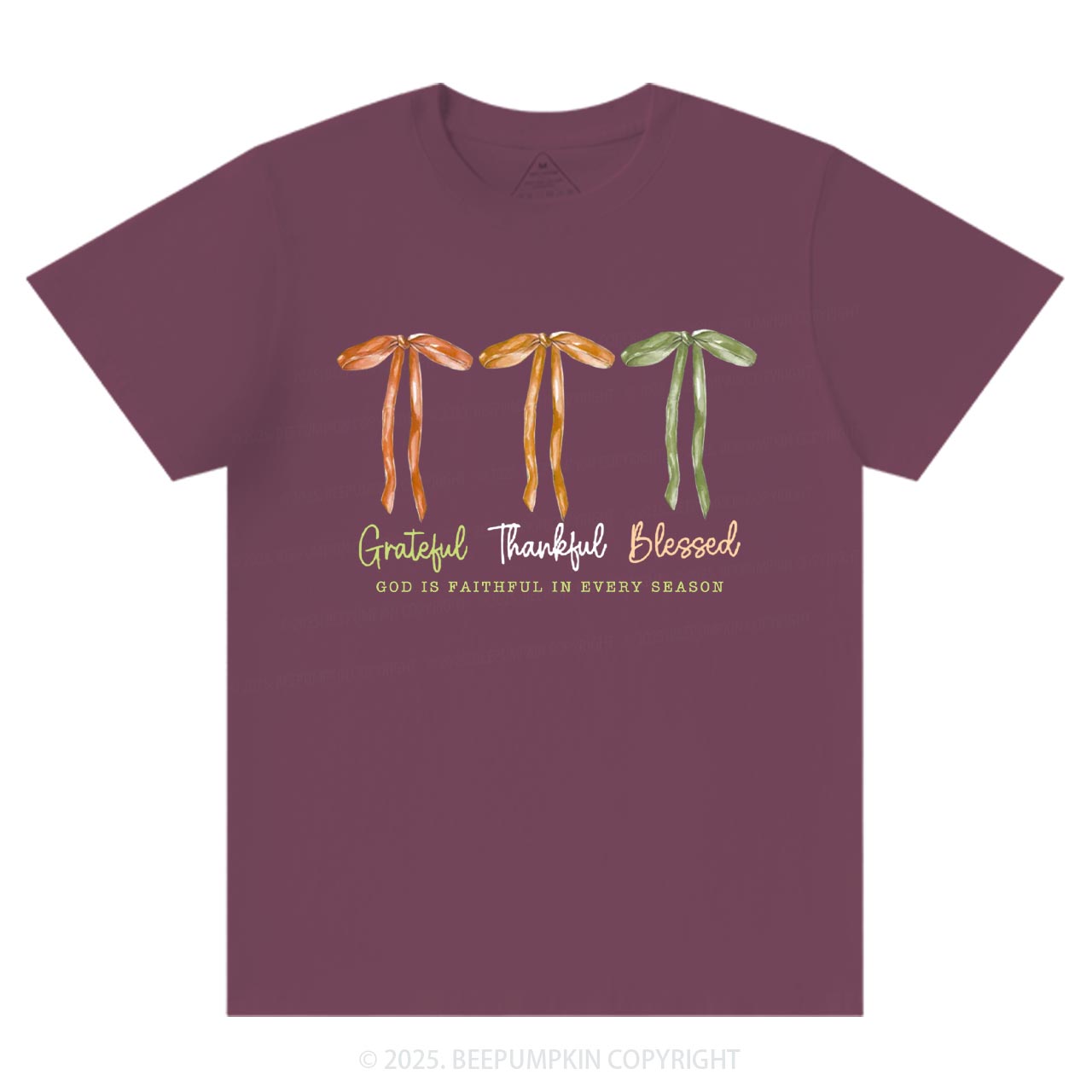 Grateful Thankful Blessed T-Shirts Beepumpkin
