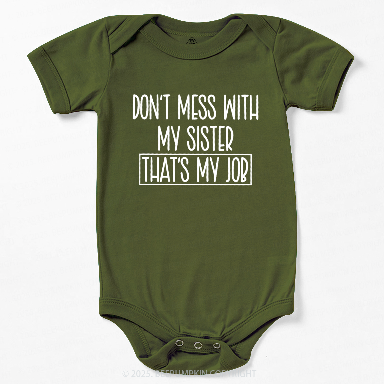 Don't Mess With My Sister Bodysuit Beepumpkin