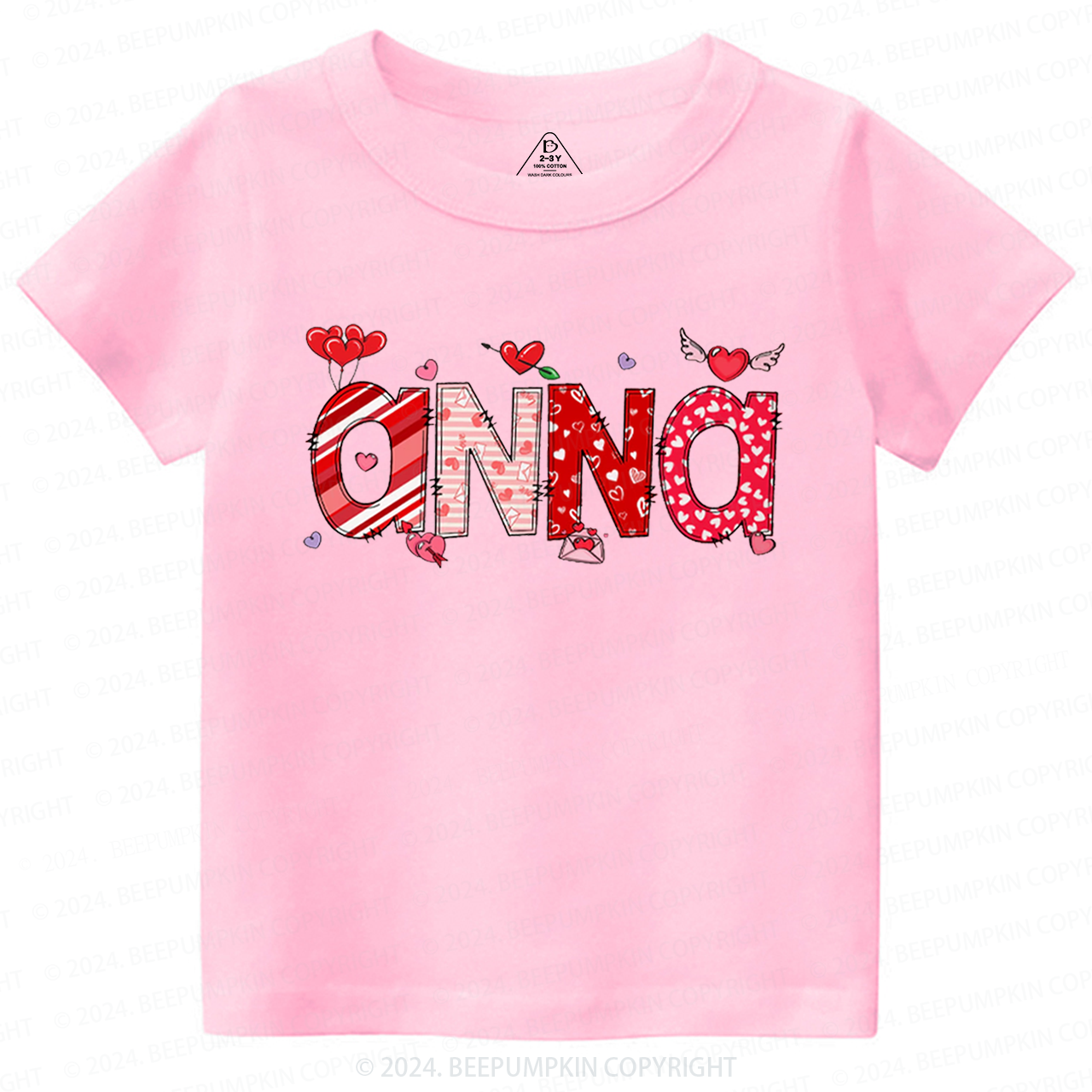 Personalized Valentine Love BalloonToddler&Kids Tees Beepumpkin