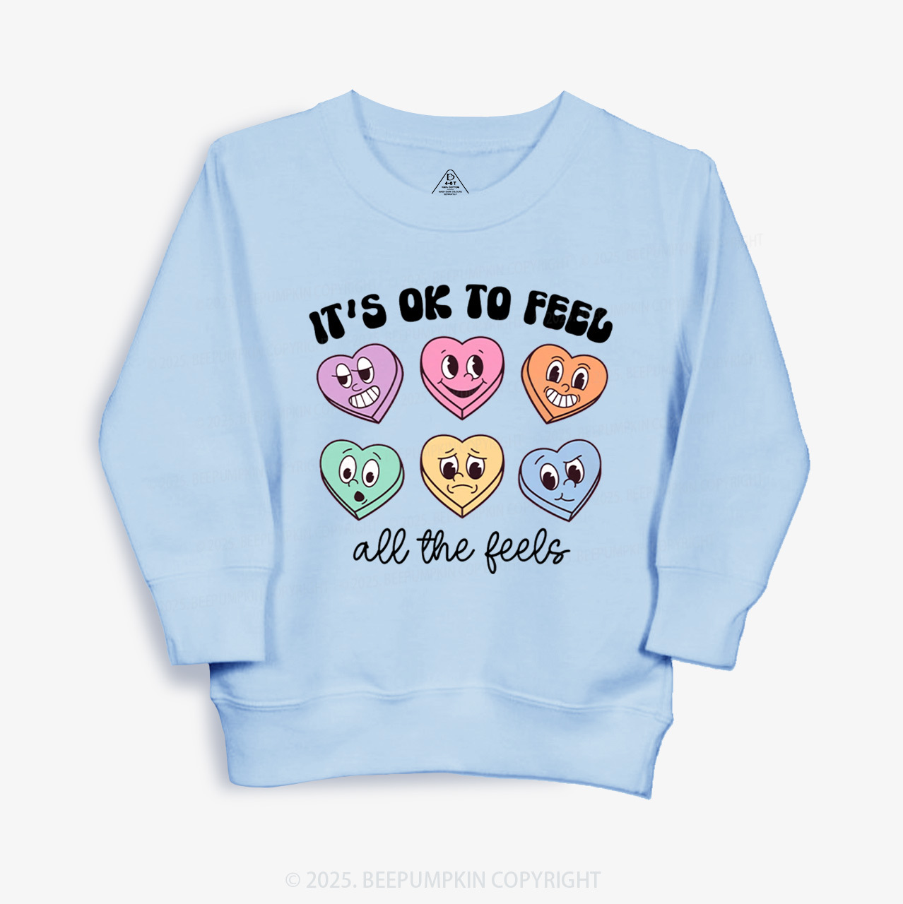 It's Ok To Feel All The Feels Valentine Kid's Sweatshirt