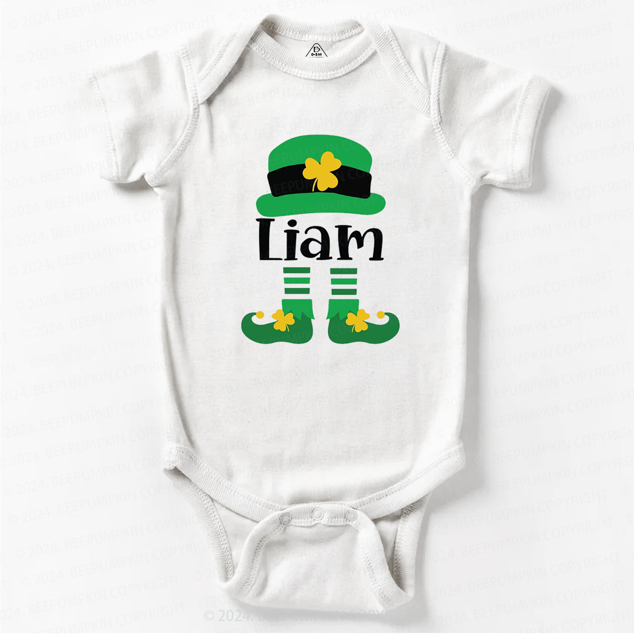 Personalized Nmae Fashion St. Patty Day Gift Baby Bodysuit Beepumpkin