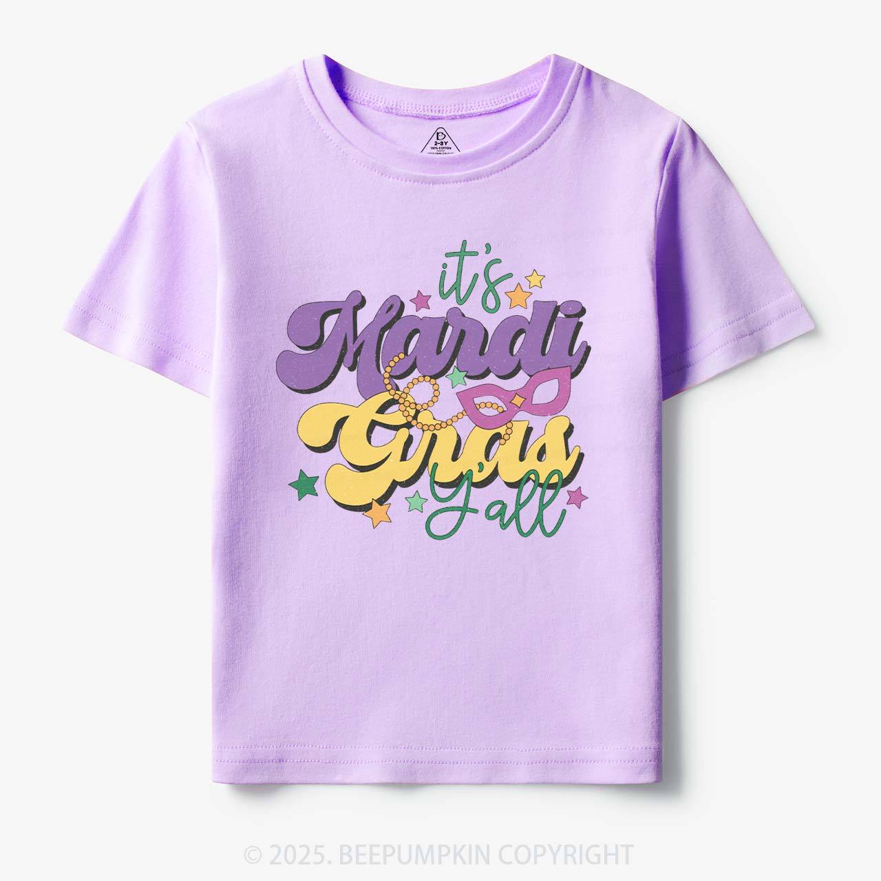 It's Mardi Gras Y'all Toddler&Kid's Tees Beepumpkin
