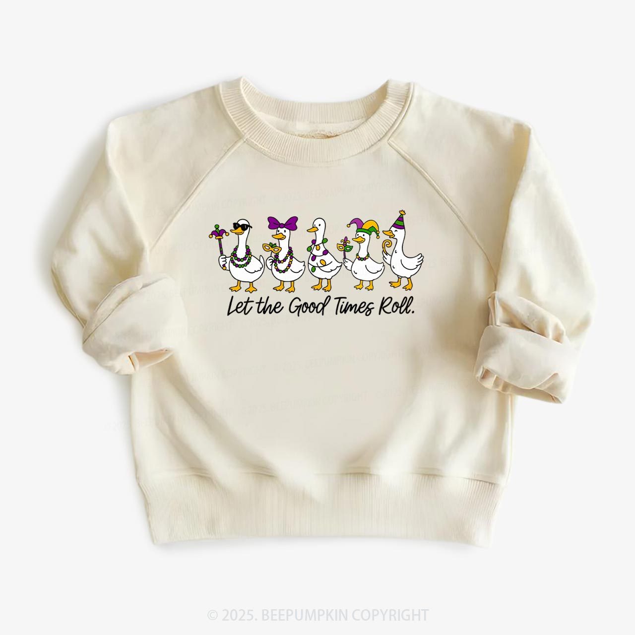 Silly Goose Mardi Gras Kid's Sweatshirt