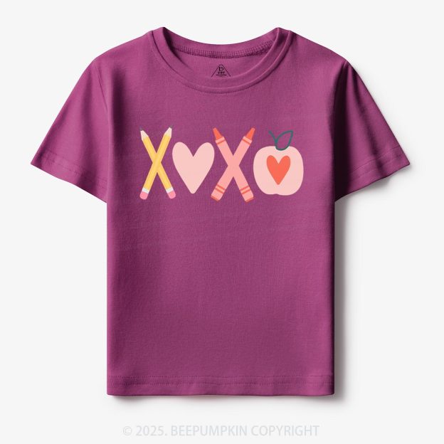 Pencils & Crayons Valentine’s Day Toddler&Kid's Tees Beepumpkin