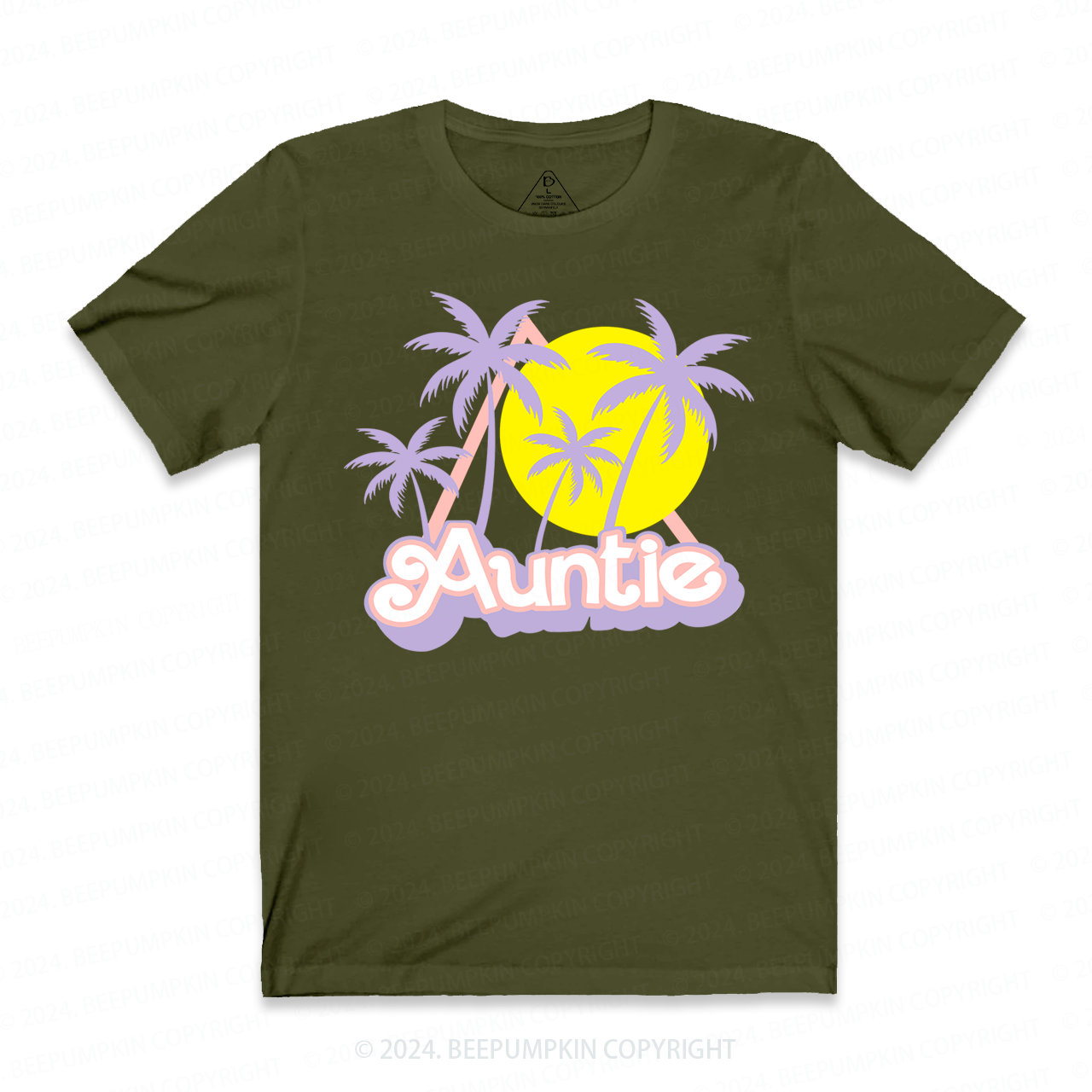 Coconut Tree Sunset Aunt T-Shirts 