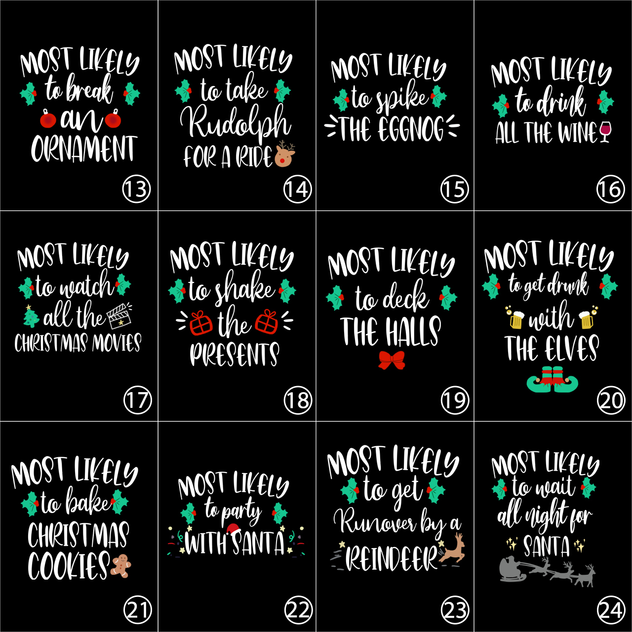 Most Likely to Get Lit Christmas Matching Blue Pajamas Beepumpkin