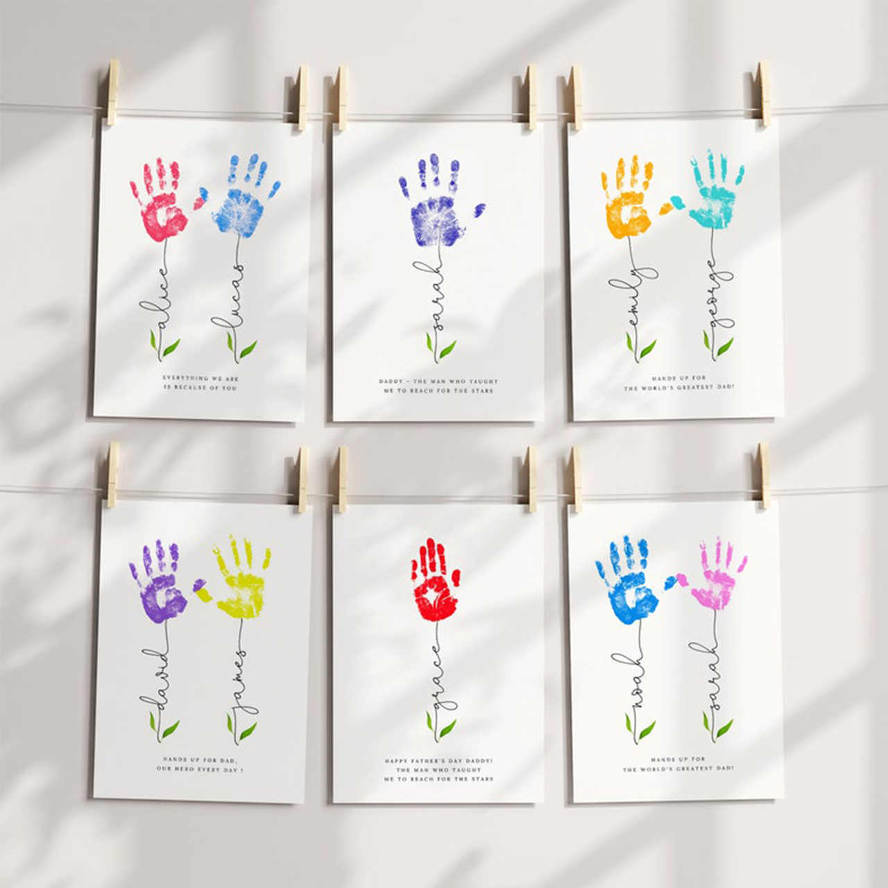 Personalized Mother's Day Handprint Digital Nursery Art