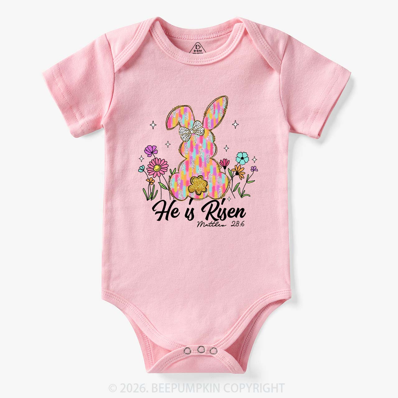 Risen In Bloom Faith & Flowers Baby Bodysuit