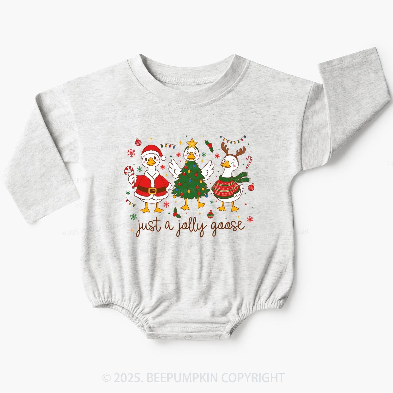 Just A Jolly Goose Baby Bubble Romper Beepumpkin