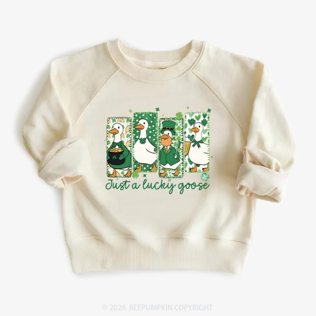 Holiday Goose St Patrick's Day Kid's Sweatshirt