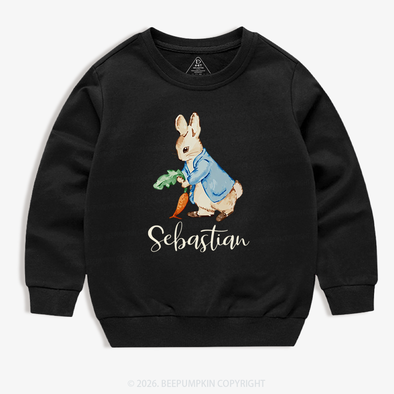 Personalized Little Bunny & Carrot Club Toddler&Kid's Sweatshirt