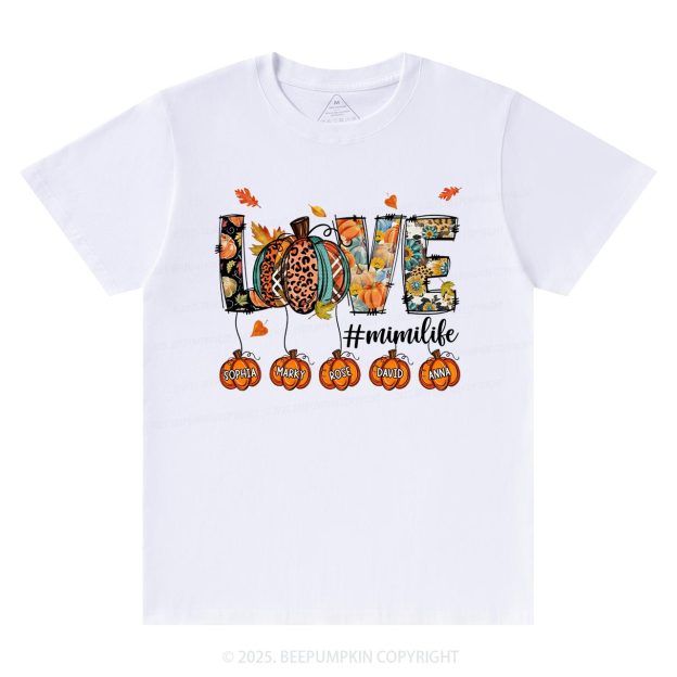 Personalized Love Grandma Life T-Shirts Beepumpkin