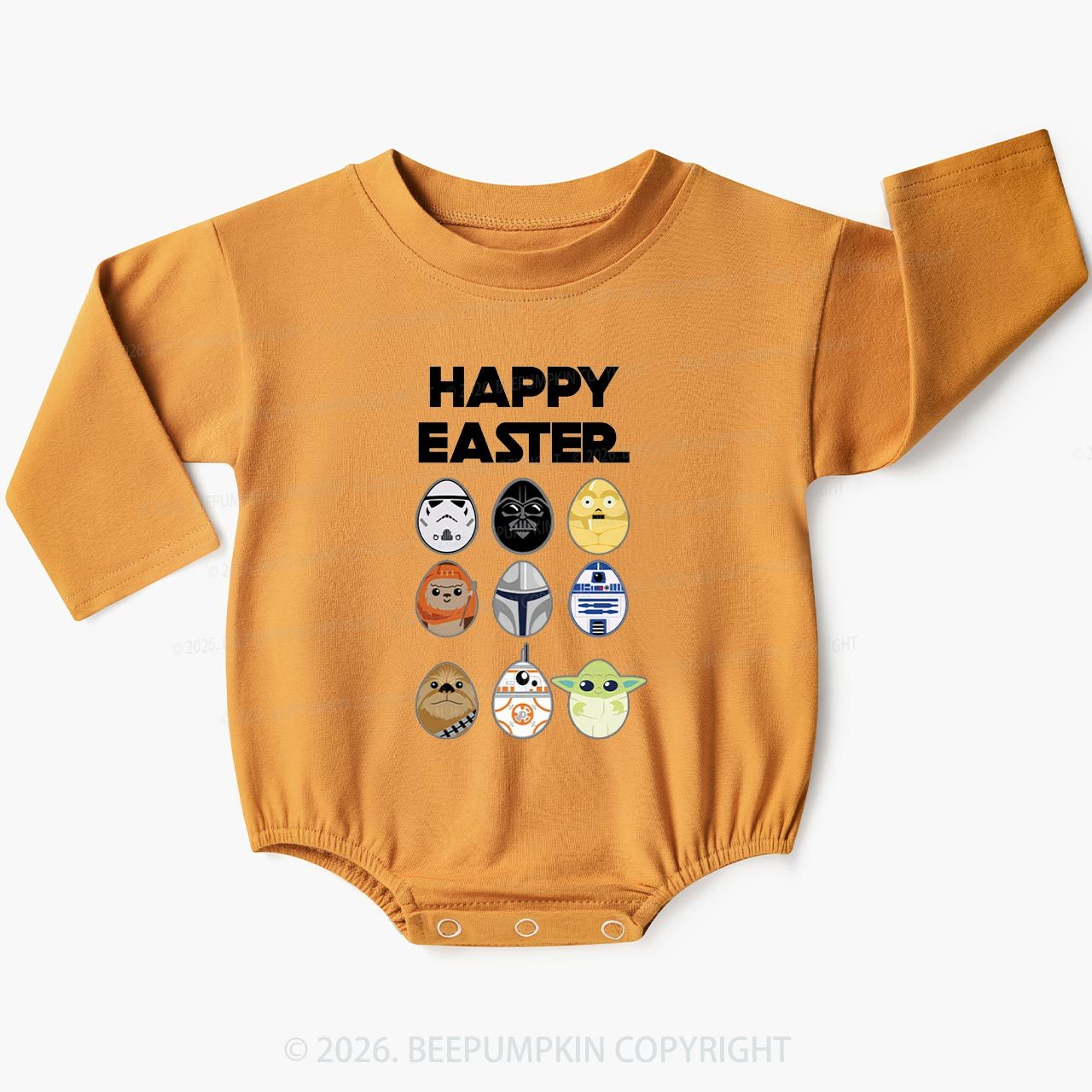 Easter Funny Trooper Eggpire Baby Bubble Romper