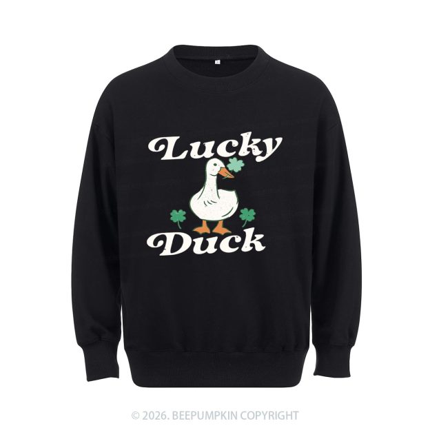 Lucky Duck St Patrick's Day Aldult Sweatshirt