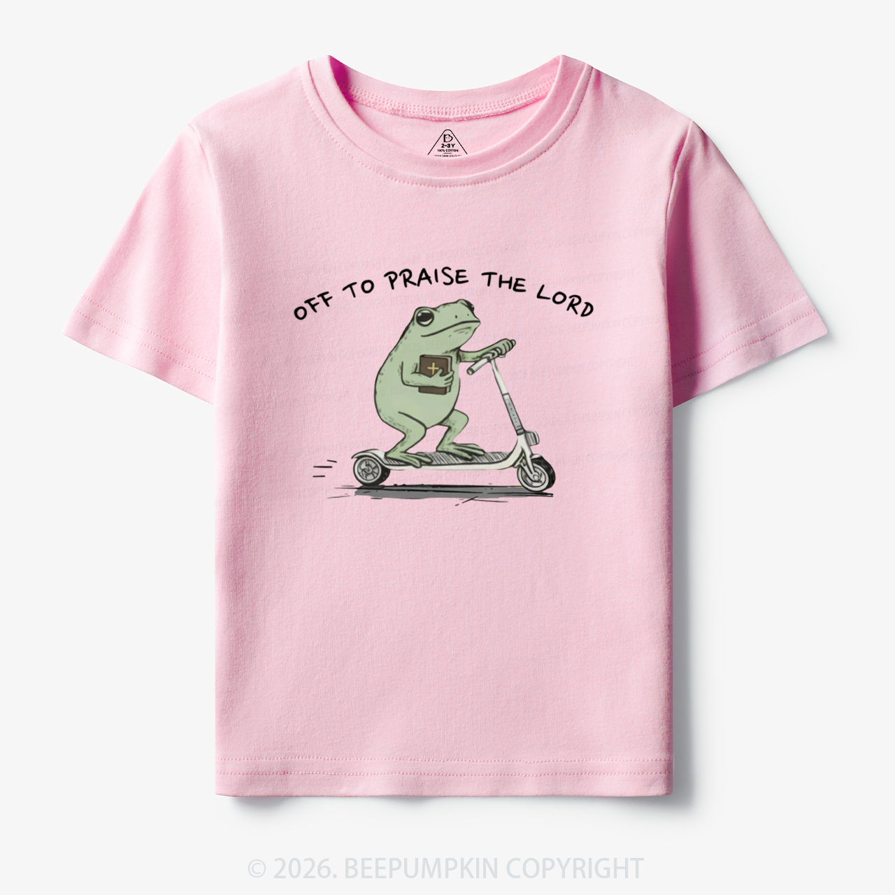 Frog Off To Praise The Lord Toddler&Kid's Tees