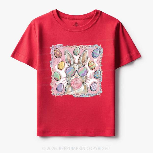 Retro Bubblegum Bunny Colorful Easter Eggs Toddler&Kids Tees