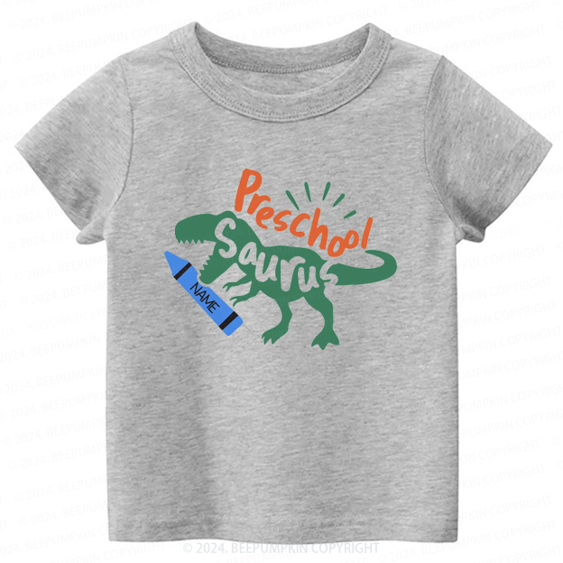 Personalized Preschool Dinosaur Back To School Shirt 