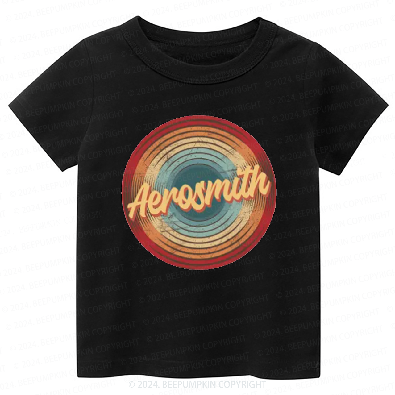 Rock n Roll Vintage Circle Toddler&Kids Tees 8