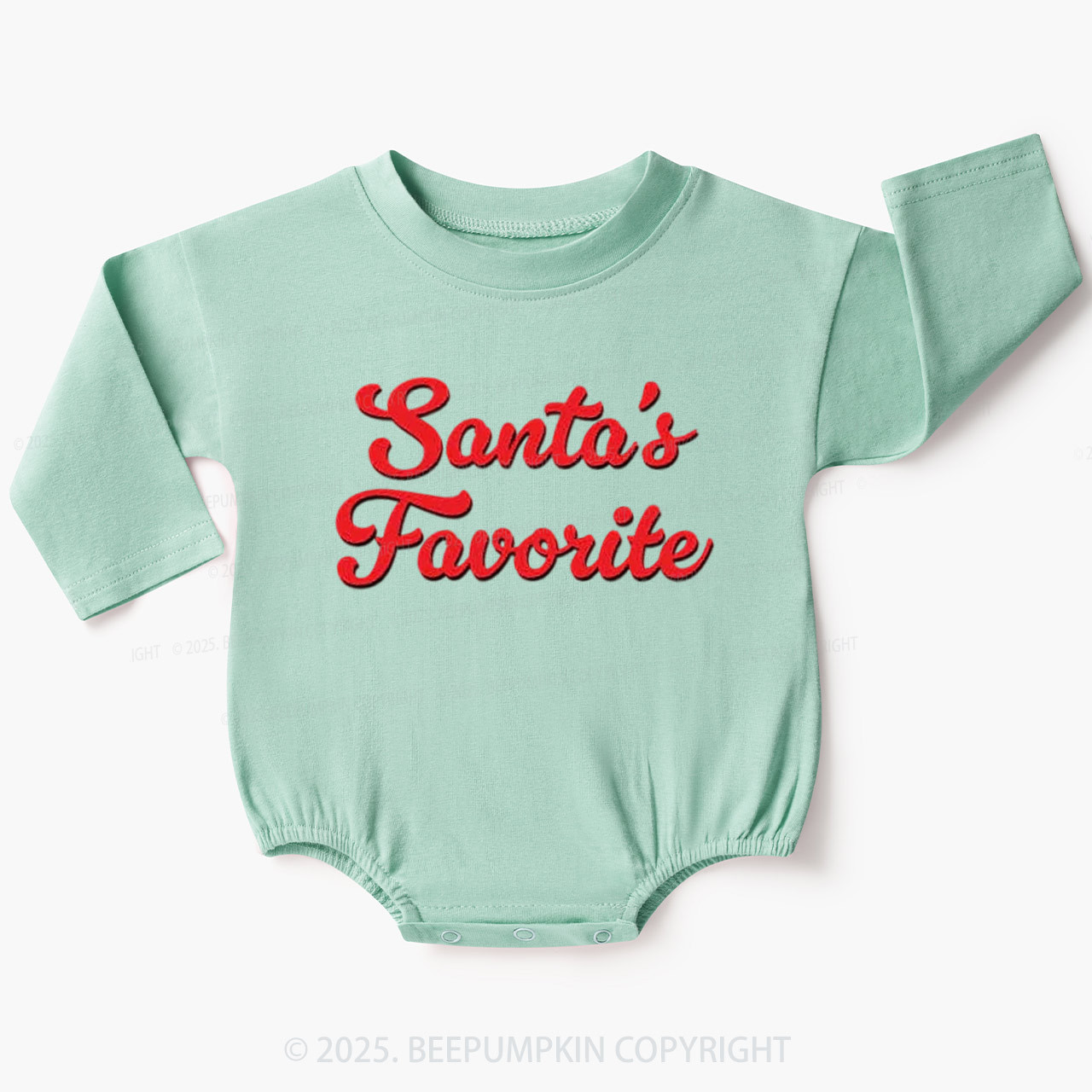 Santa's Favorite Baby Bubble Romper Beepumpkin