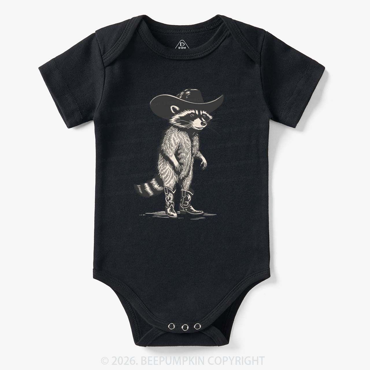 Funny Western Raccoon Cowboy Bodysuit