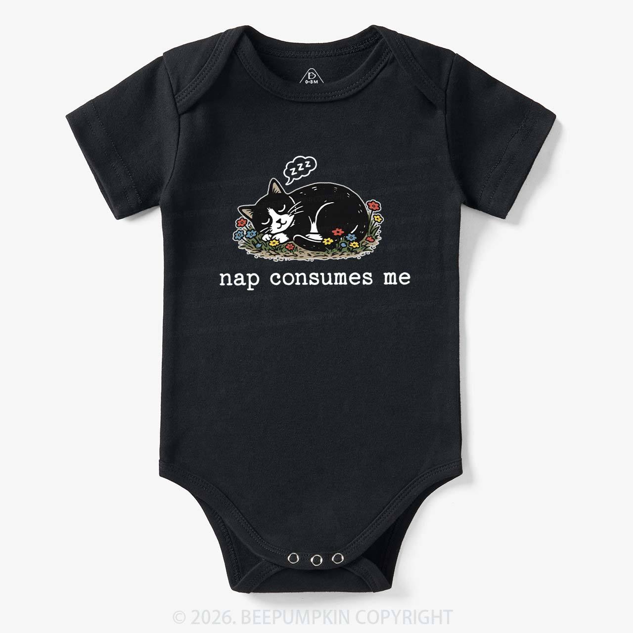 Funny Cat Meme Nap Consumes Me Bodysuit