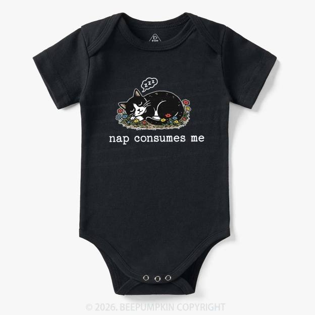 Funny Cat Meme Nap Consumes Me Bodysuit