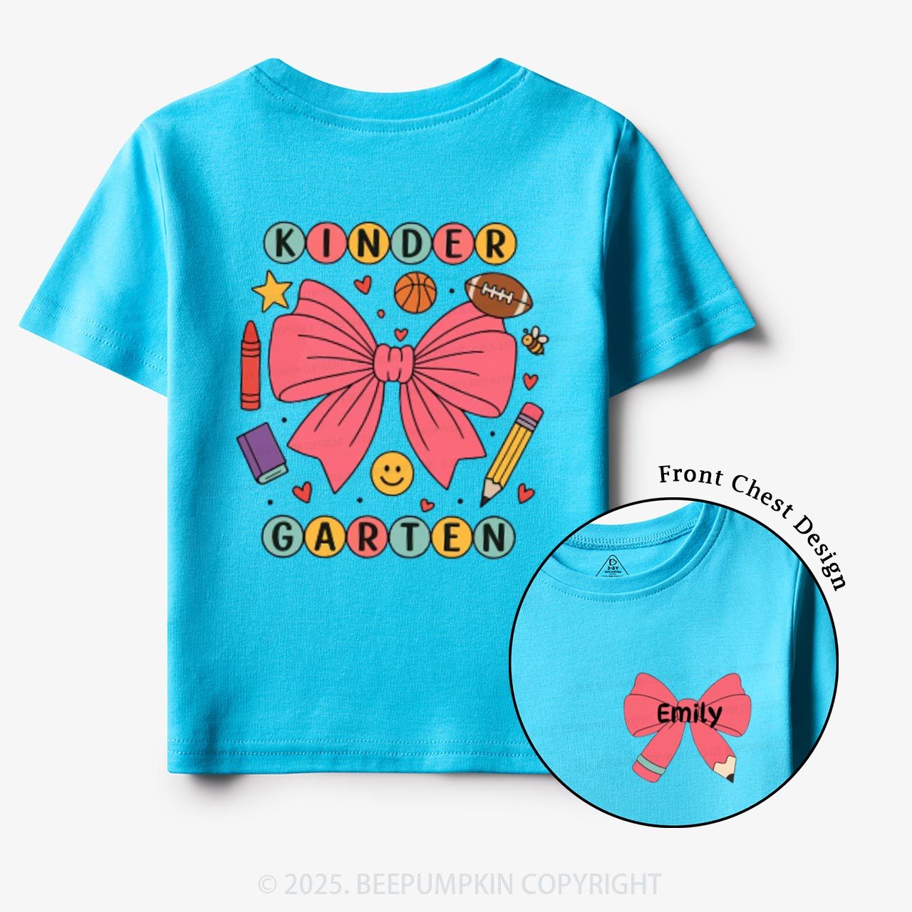 Personalized Coquette Kindergarten Toddler&Kid's Tees Beepumpkin