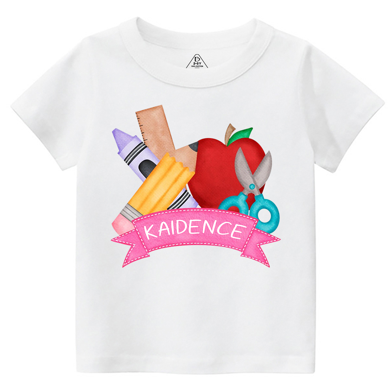 Personalized Stationery Apple Back To School Toddler Shirts