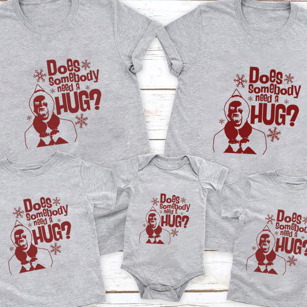 Does Somebody Need A Hug Christmas Family Matching Shirt