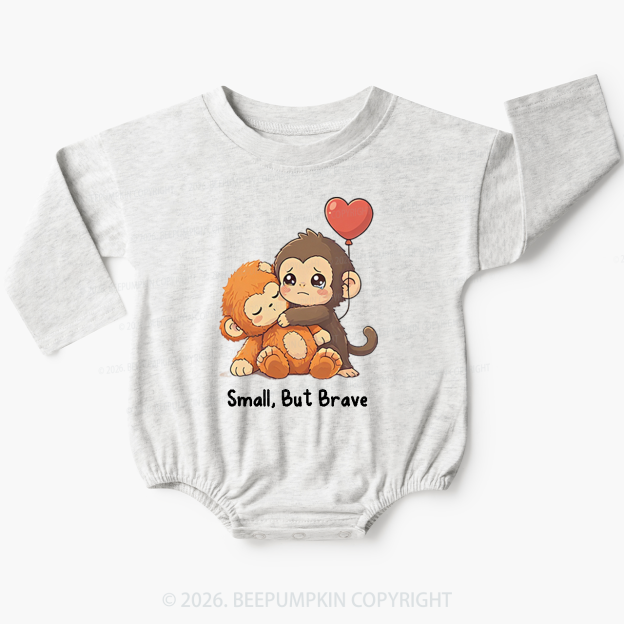 Small But Brave Punch Monkey Baby Bubble Romper