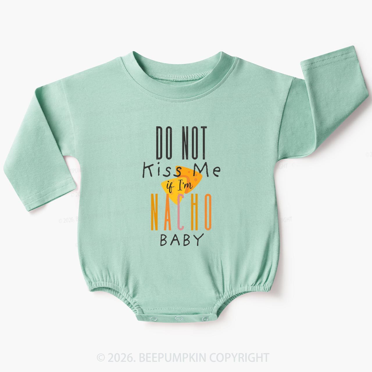Funny Do Not Kiss Me Baby Bubble Romper