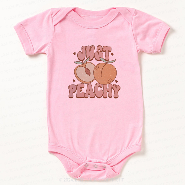 Just Peachy Summer Retro Bodysuit For Baby 