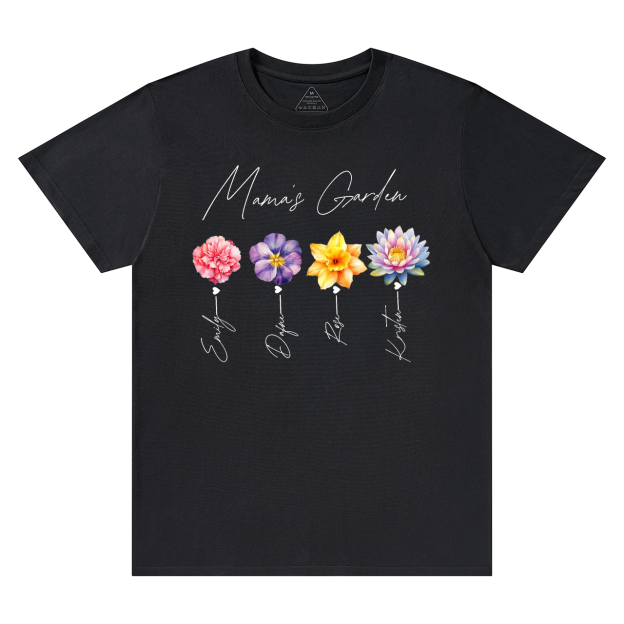 Personalized Kids Name Mama's Garden T-Shirts