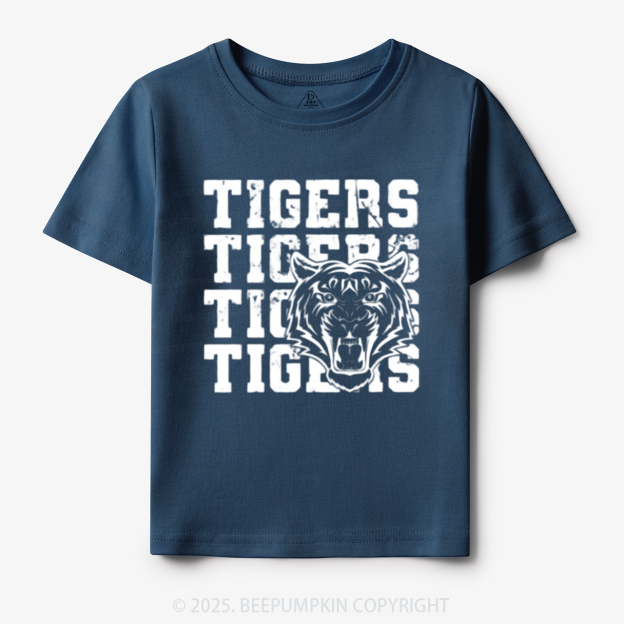 Personalized Tigers Mascot Toddler&Kid's Tees Beepumpkin