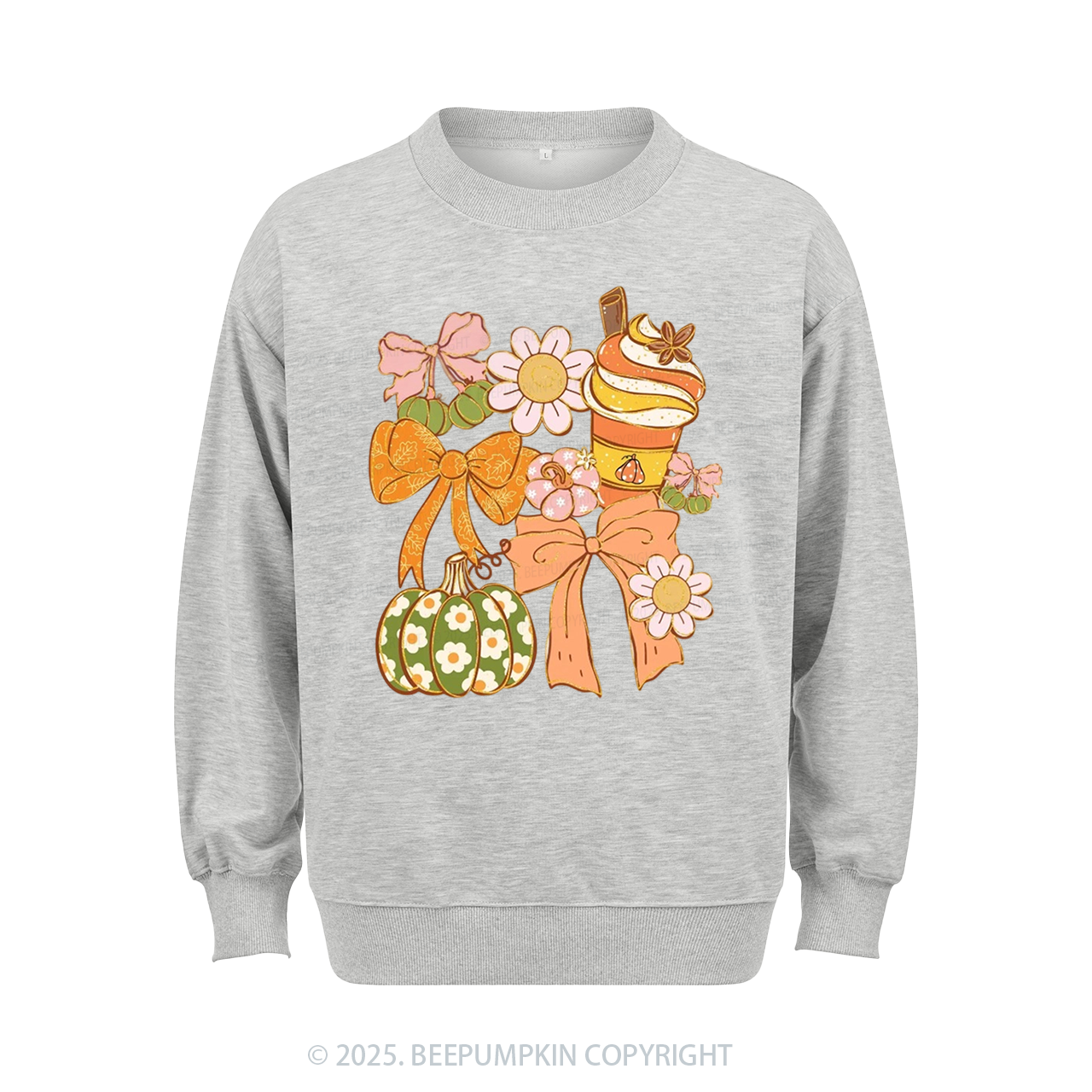 Fall Pumpkin Coquette Sweatshirt Beepumpkin
