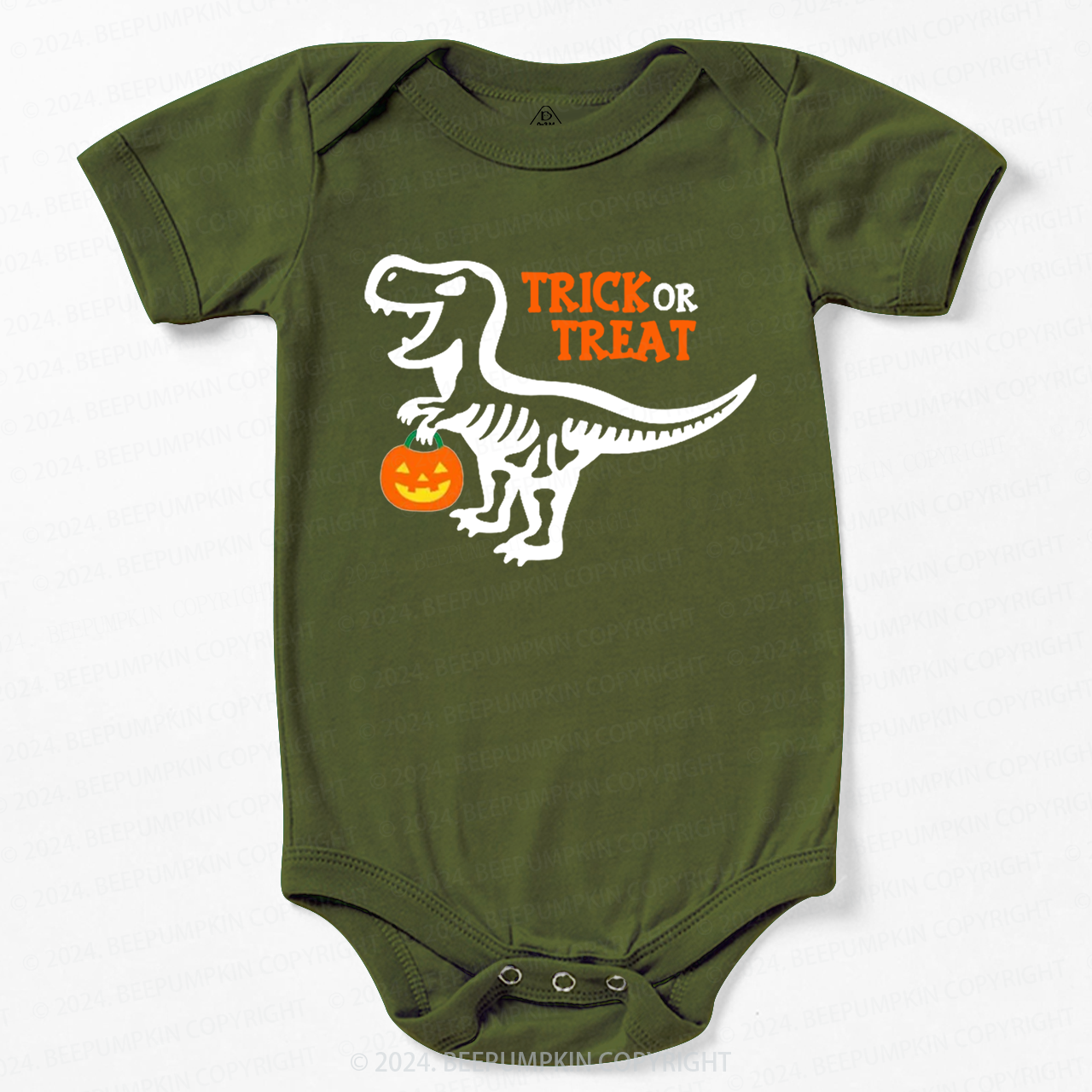 Trick or Treat Dinosaur Halloween Baby Bodysuits 
