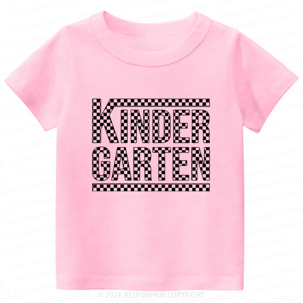 Checkered Kindergarten Back To School Toddler&Kids Tees 