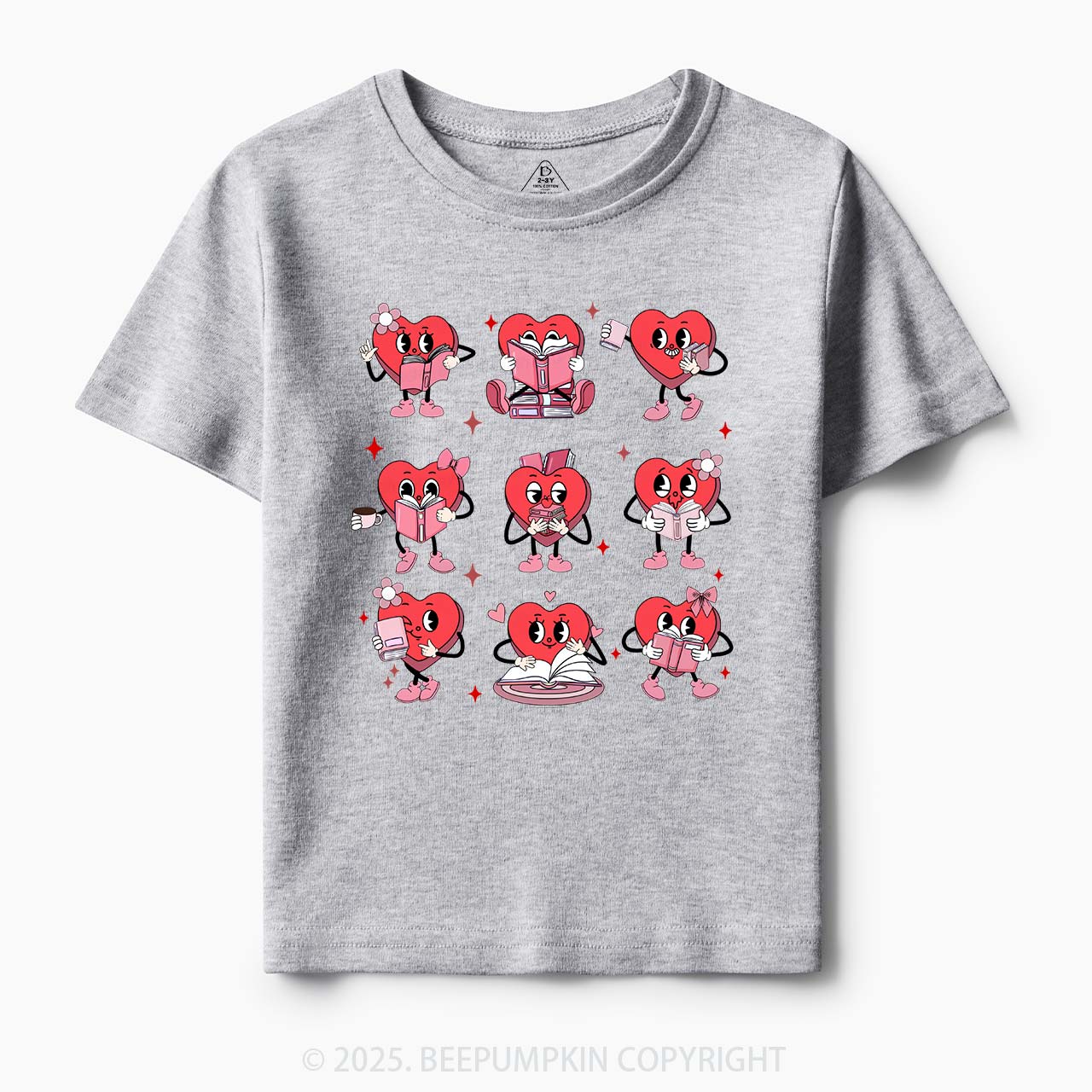 Book Lovers Valentine’s Day Toddler&Kid's Tees Beepumpkin