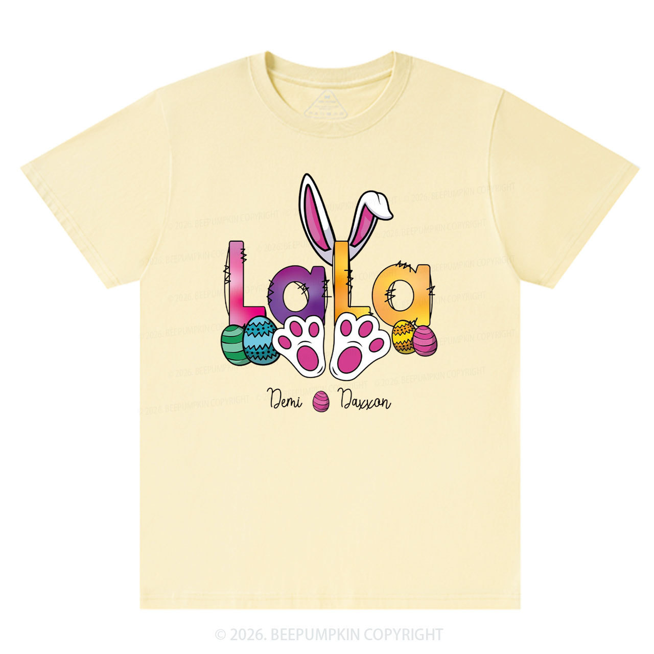 Personalized Spring Easter Bunnies Mimi T-Shirts