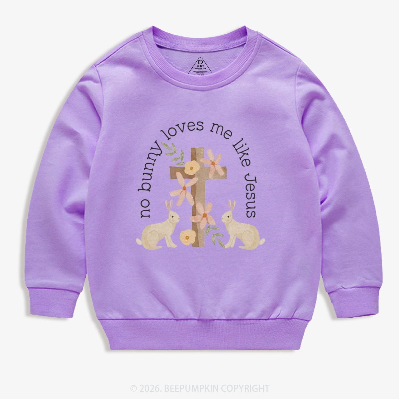 No Bunny Loves Me Like Jesus Kid's Sweatshirt