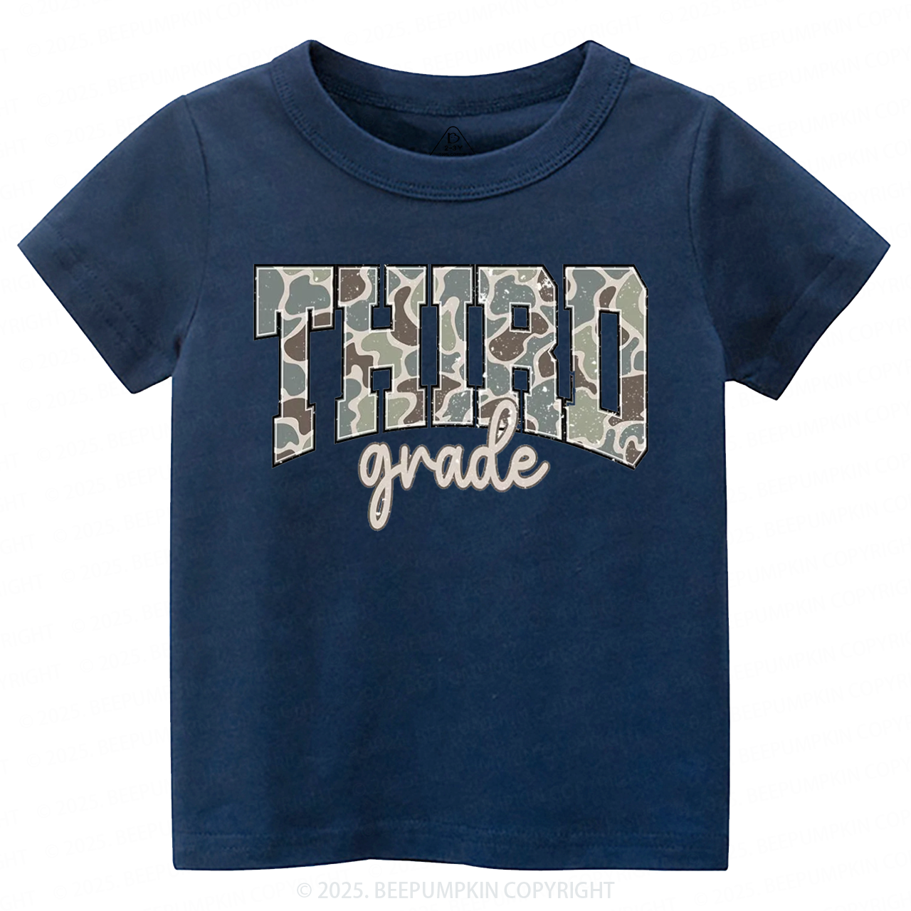 Personalized Back To School Boys Old Camo Toddler&Kid's Tees Beepumpkin 