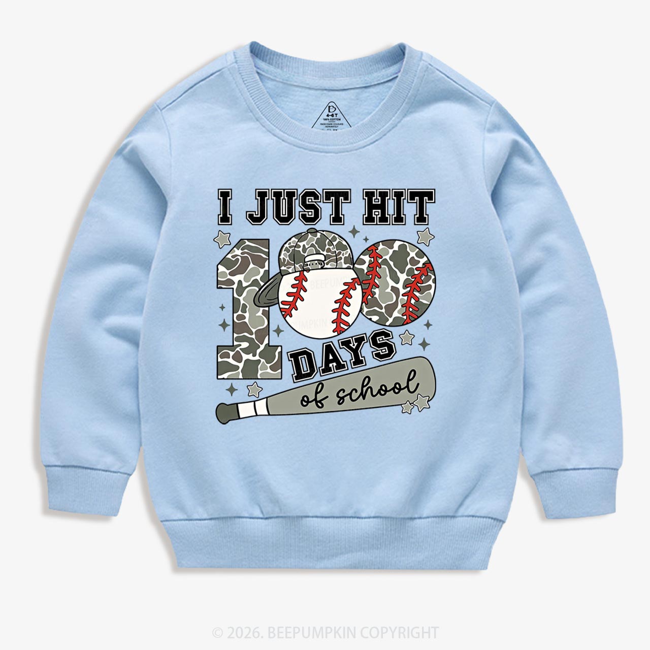 I Just Hit 100 Days Baseball School Toddler&Kid's Sweatshirt
