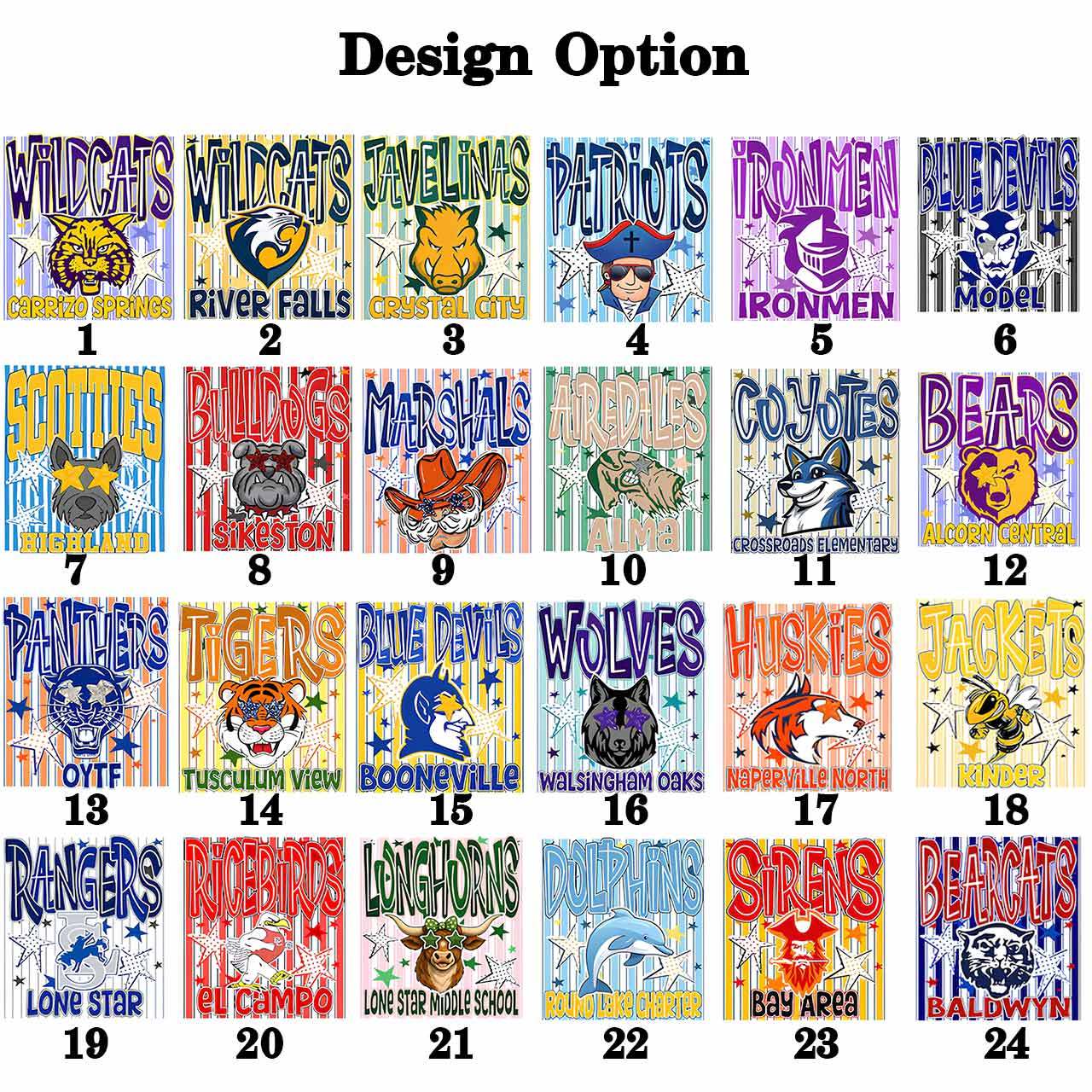 Personalized School Name Mascot Team Spirit Toddler&Kid's Tees