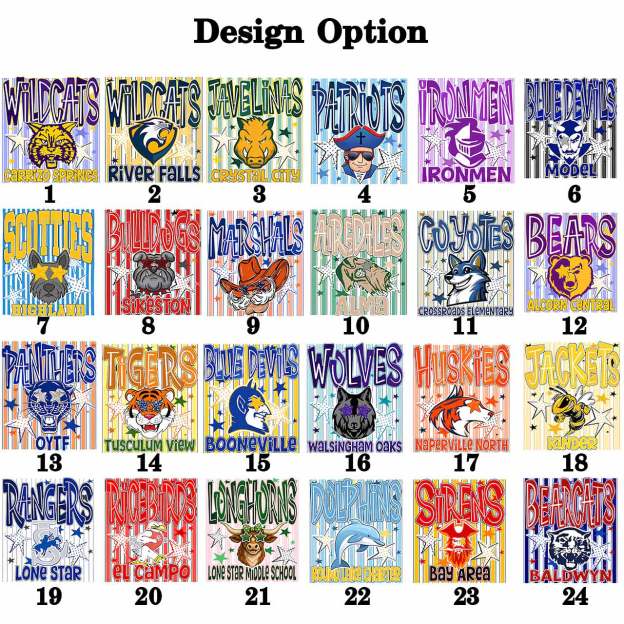 Personalized School Name Mascot Team Spirit Toddler&Kid's Tees