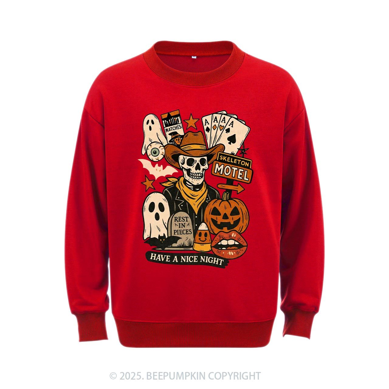 Spooky Western Skeleton Sweatshirt Beepumpkin