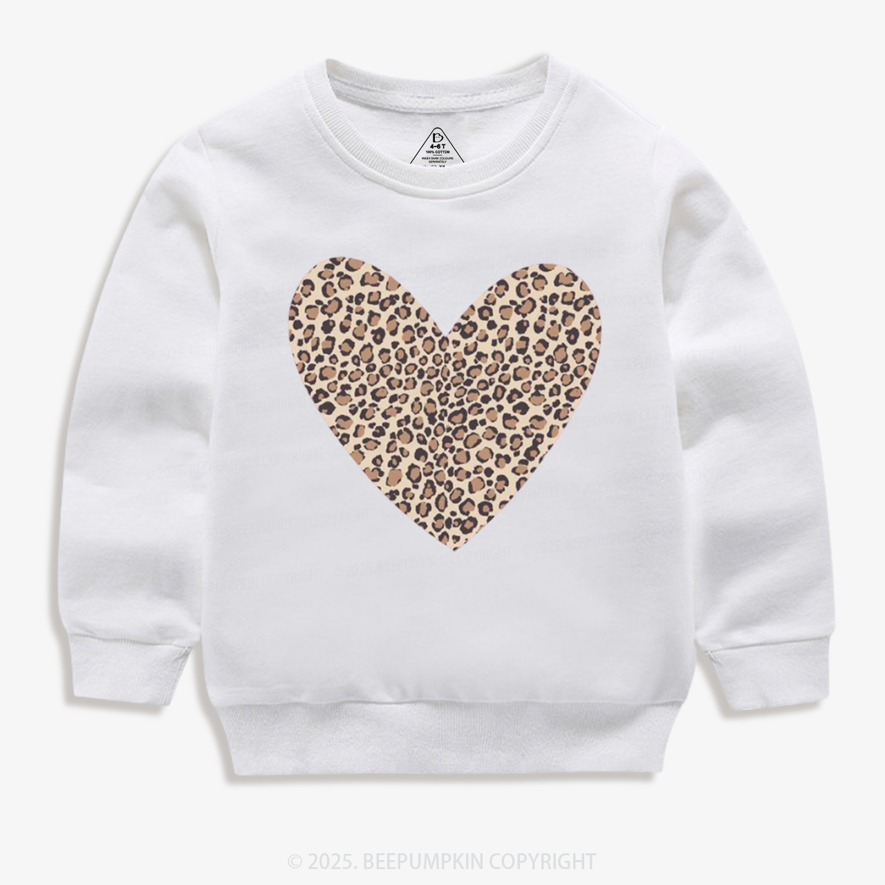 Leopard Heart Valentine's Day Kid's Sweatshirt